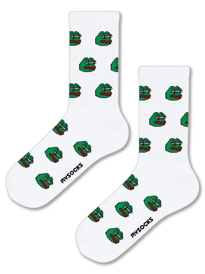 Носки с принтом Жабка Мем Мемы Лягушонок Пепе Pepe the Frog Meme, фото 1