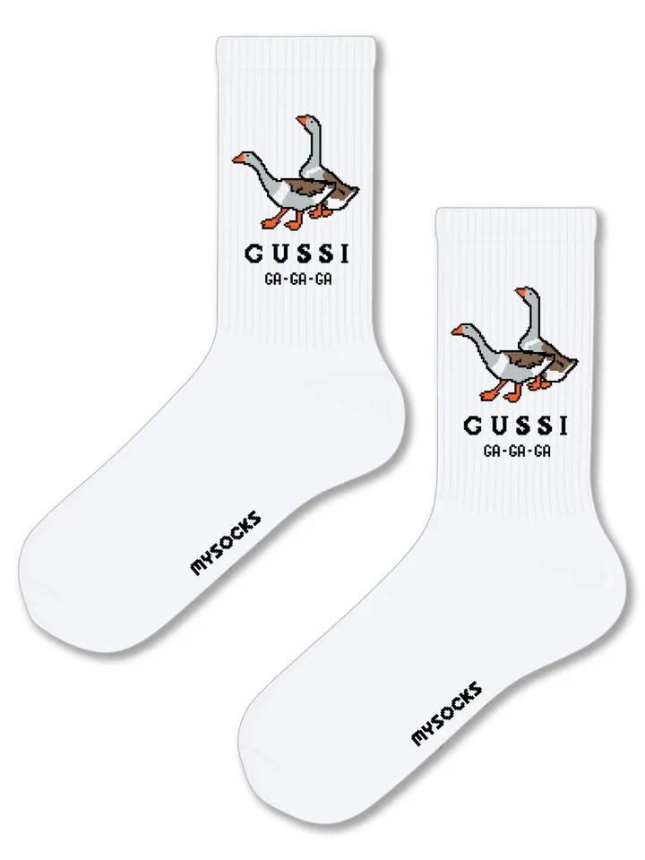 Носки с принтом Гучи Гуси Гусси Gucci Ga Ga Ga, photo 1